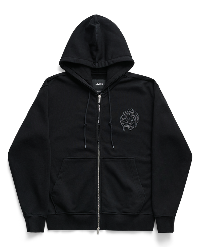 AARON HOODIE W/ ZIPPER & LOTUS PATCH image