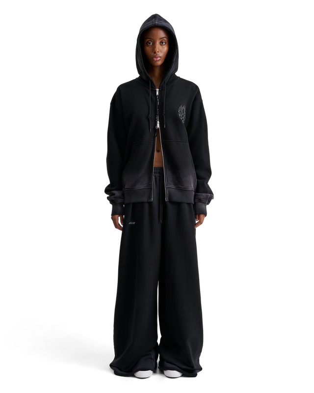AARON HOODIE W/ ZIPPER & LOTUS PATCH image