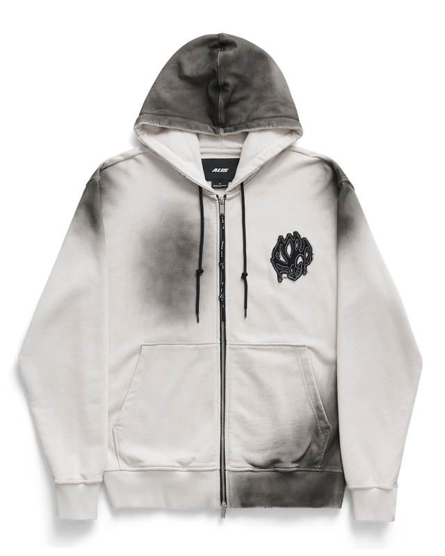 ALIS AARON HOODIE W/ ZIPPER & LOTUS PATCH Hoodie