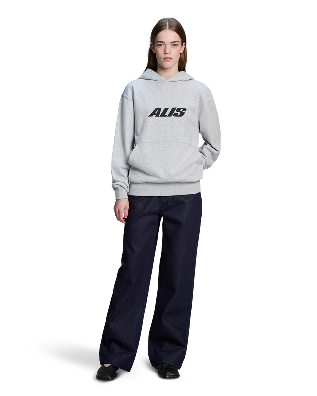 ALIS AORI HOODIE W/ CHEST LOGO Hoodie Grey Melange
