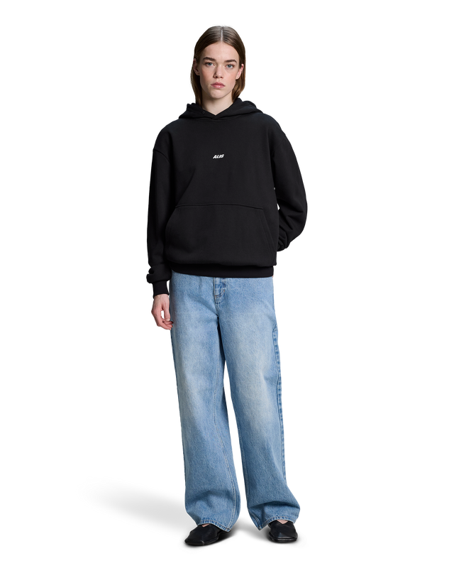 ALIS AORI HOODIE W/ LOGO Hoodie Solid Black