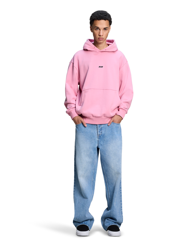 ALIS AORI HOODIE W/ LOGO Hoodie Solid Pink