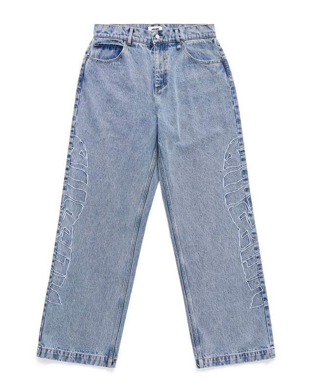 ALIS BAM WIDE FIT JEANS W/ EMBROIDERY Jeans Washed Light Blue