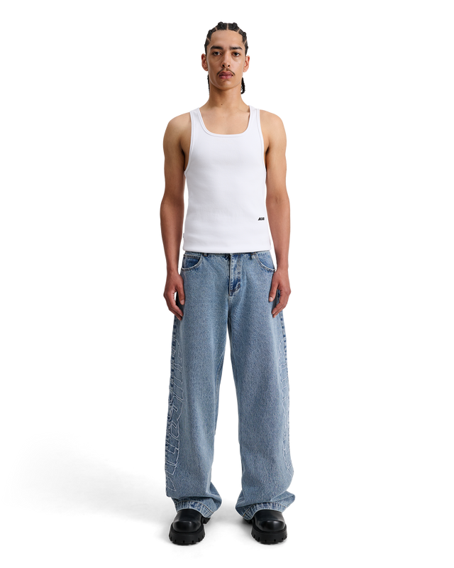 ALIS BAM WIDE FIT JEANS W/ EMBROIDERY Jeans Washed Light Blue