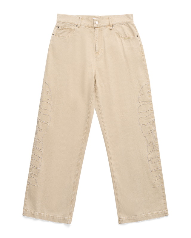 ALIS BAM WIDE FIT JEANS W/ EMBROIDERY Jeans Faded Sand