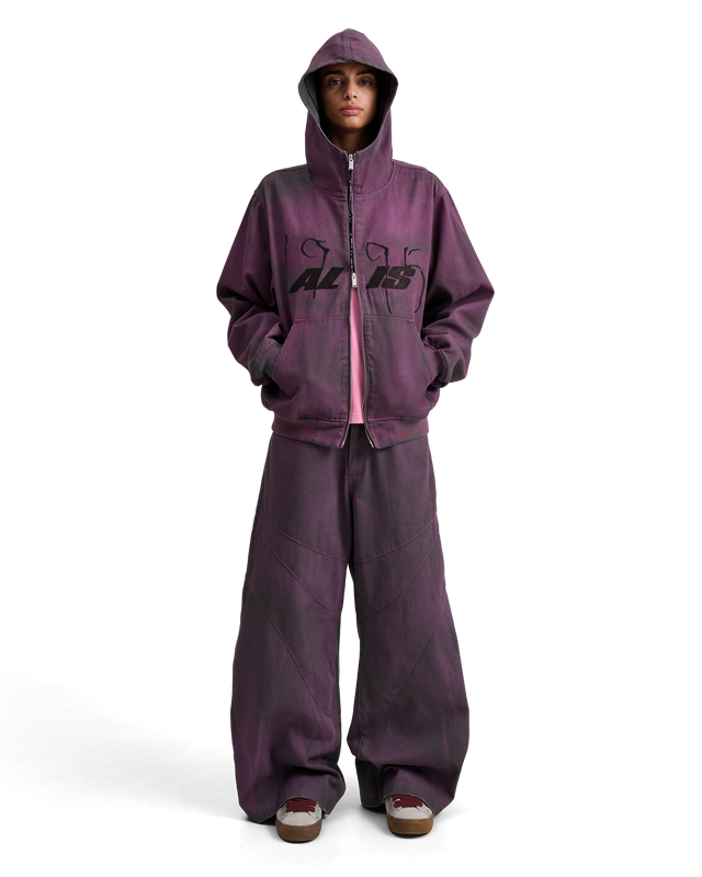 ALIS COCHET HOODED DENIM JACKET W/ CHEST EMBROIDERY Jacket