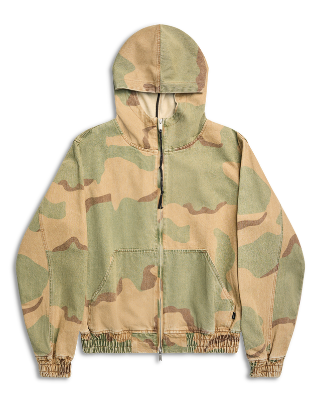 ALIS COCHET HOODED JACKET W. ZIP Jacket CAMOUFLAGE