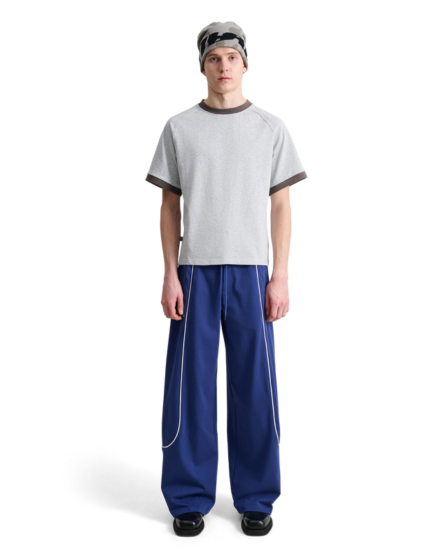 ALIS DONNE RAGLANG TEE W. WITH EMBROIDERY T-shirt Grey Melange
