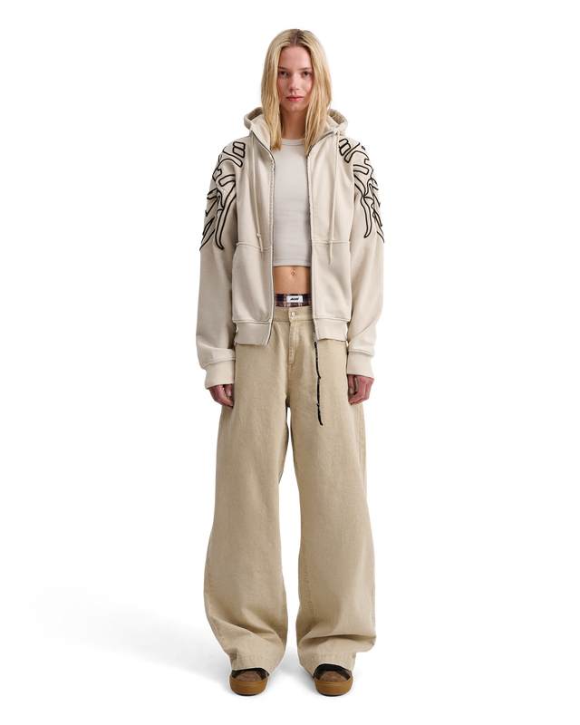 ALIS GYLL HOODIE W/ ZIPPER & EMBROIDERY Hoodie