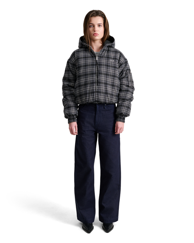ALIS HOIY OVERSIZED BOMBER JACKET Jacket GREY:BLACK TARTAN