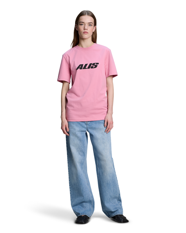 ALIS JERON ESSENTIAL T-SHIRT W/ CHEST LOGO T-shirt Solid Pink