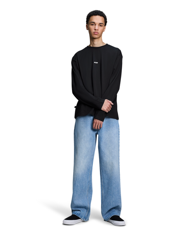 ALIS JOSHUA LONG SLEEVE W/ LOGO L/S Jersey Solid Black