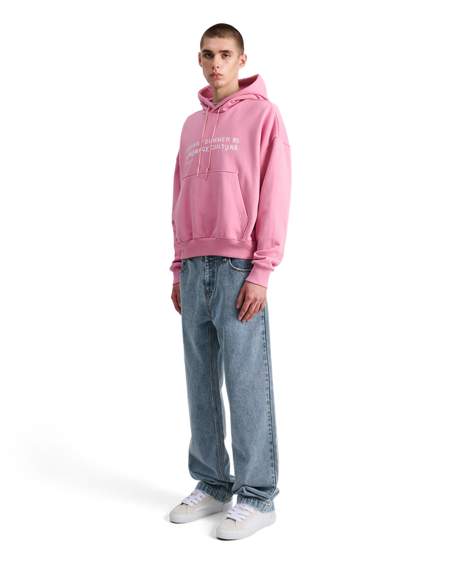 ALIS MALTO CROPPED HOODIE W/ PRINT Hoodie Solid Pink