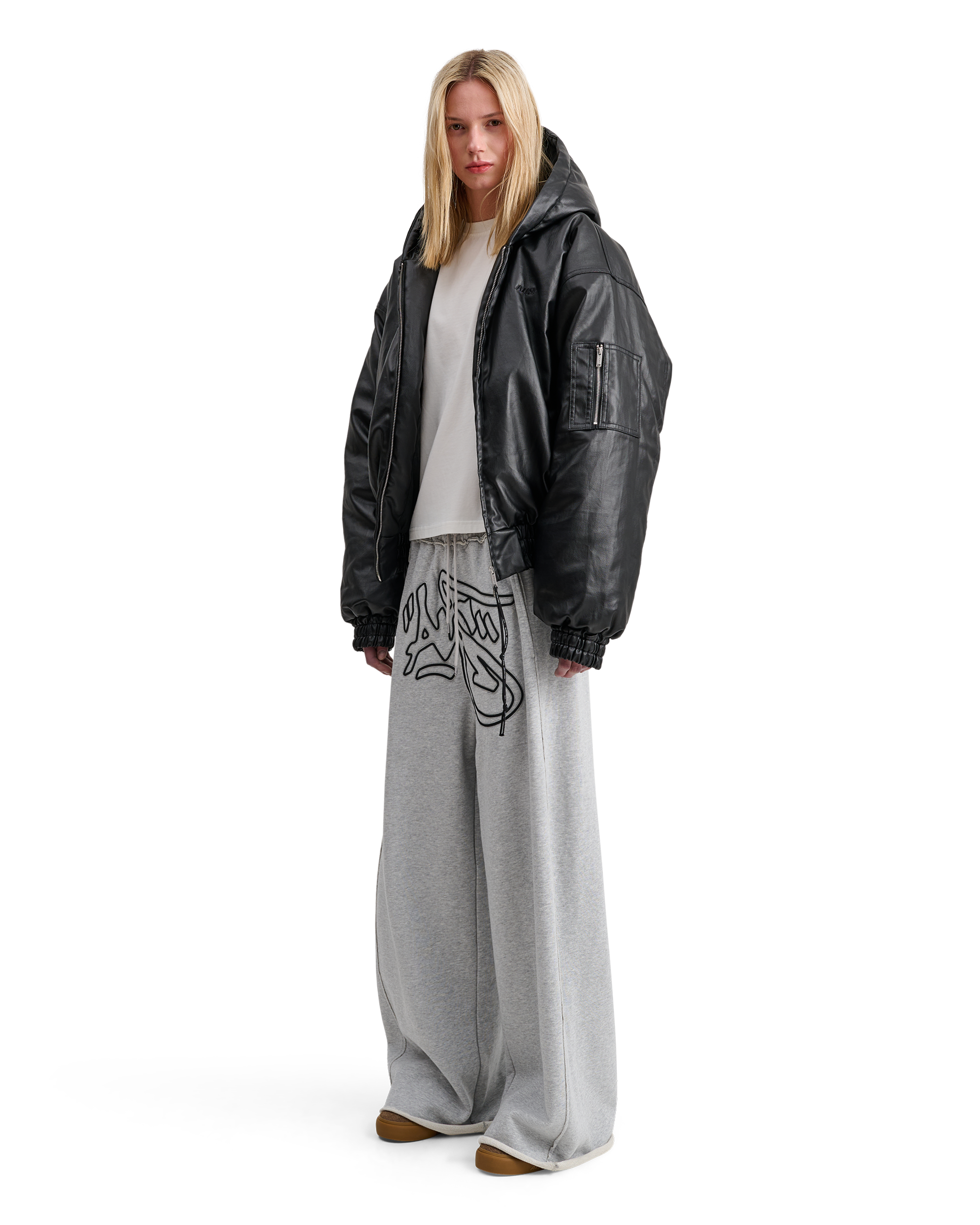 MIKHEIL WIDE SWEAT PANTS W/ EMBROIDERY – ALIS