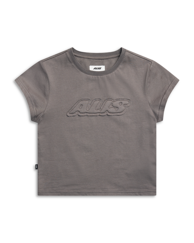 ALIS OLIIEY BABY TEE W/ PATCH T-shirt DARK GREY