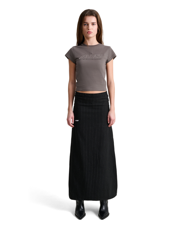 ALIS OLIIEY BABY TEE W/ PATCH T-shirt DARK GREY