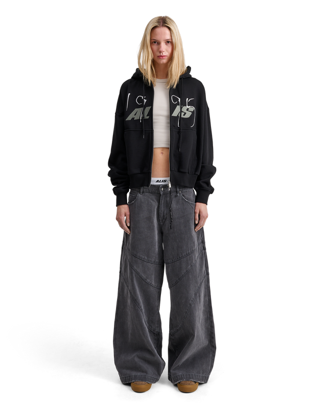 ALIS SHEN CROPPED HOODIE W/ ZIPPER Hoodie