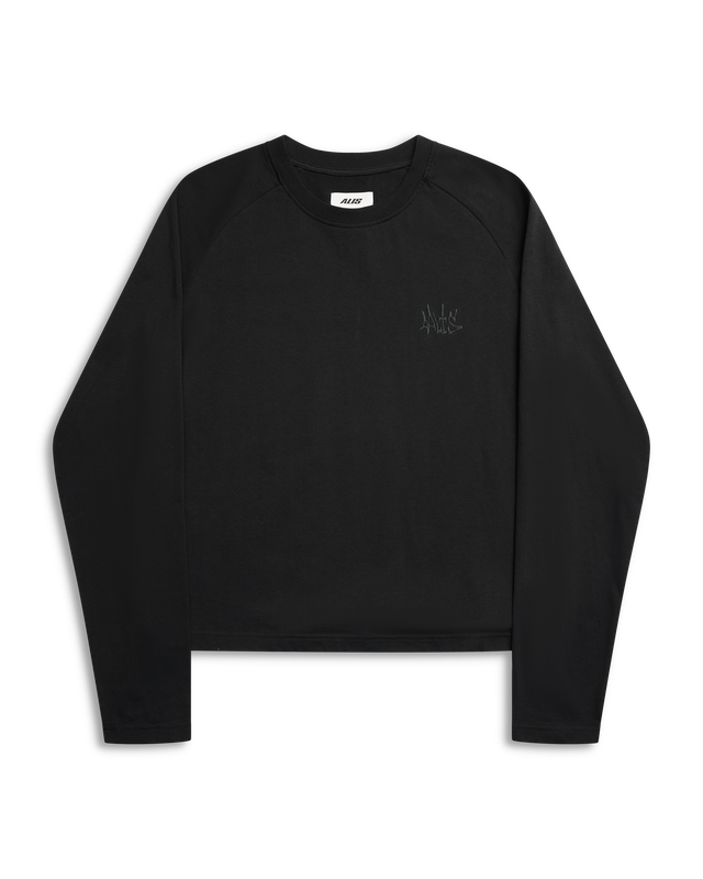 ALIS SOL LONG SLEEVE W. EMBROIDERED LOGO L/S Jersey Solid Black