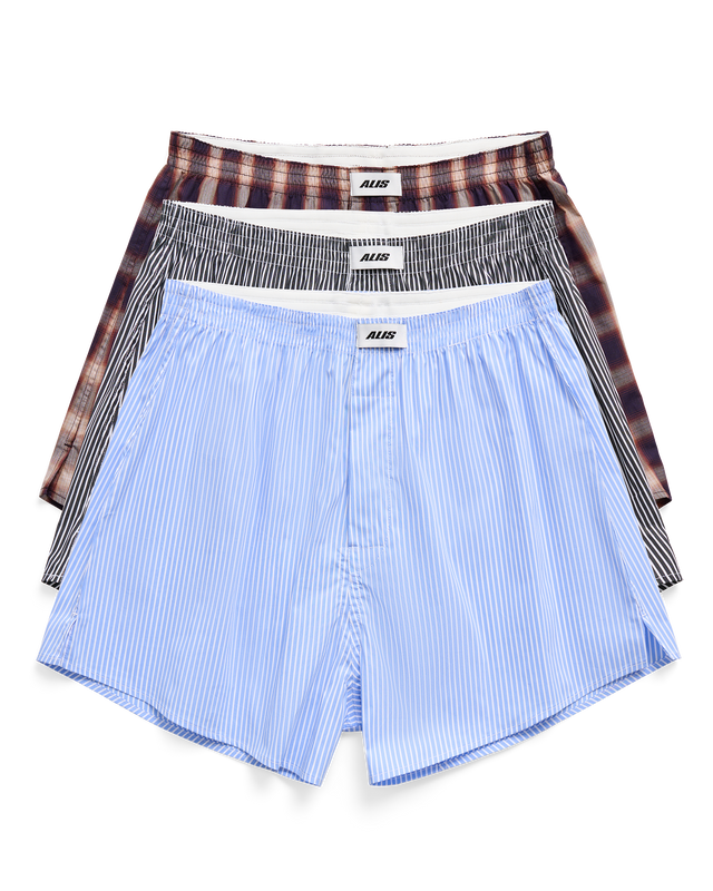 ALIS SULLEY COTTON BOXER SHORTS (3-Pack) Underwear
