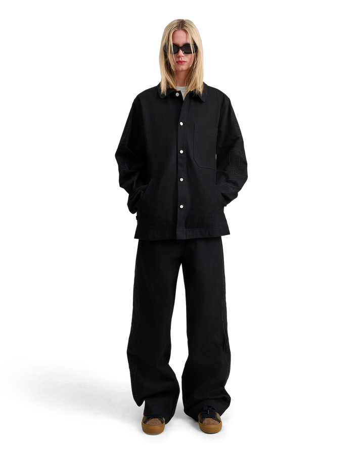 ALIS VIREN SHORT WORKER JACKET W/ SLEEVE EMBROIDERY Jacket